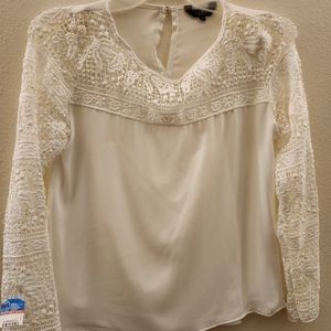 Blouse long sleeve lace with top inside